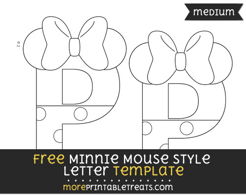 Free Minnie Mouse Style Letter P Template - Medium