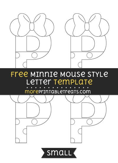Free Minnie Mouse Style Letter P Template - Small