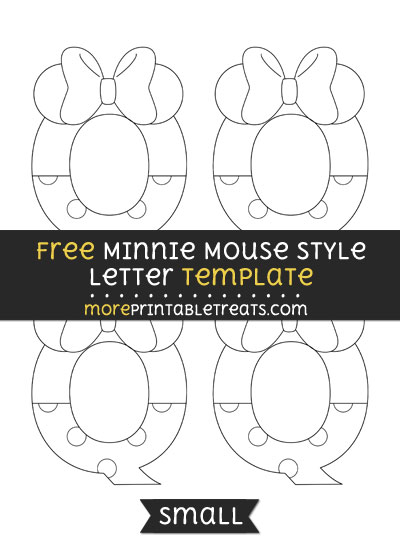 Free Minnie Mouse Style Letter Q Template - Small