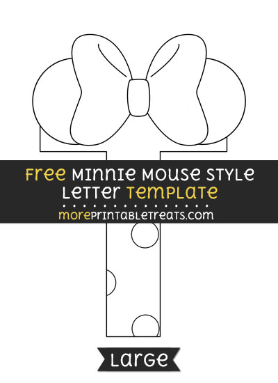 Free Minnie Mouse Style Letter T Template - Large