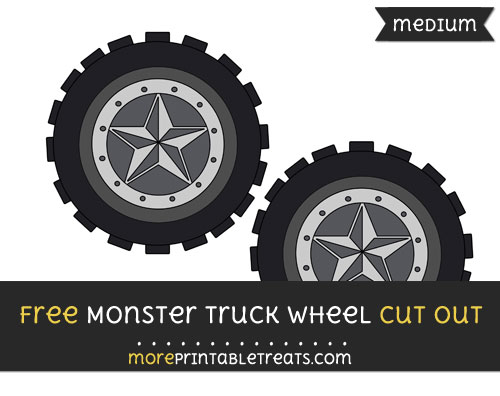 Monster Truck Wheel Cut Out Medium