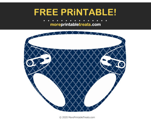 Free Printable Moroccan Tile Pattern Baby Diaper Cut Out