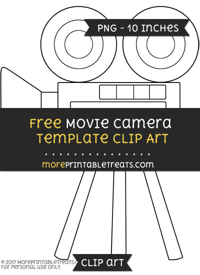 Free Movie Camera Template - Clipart