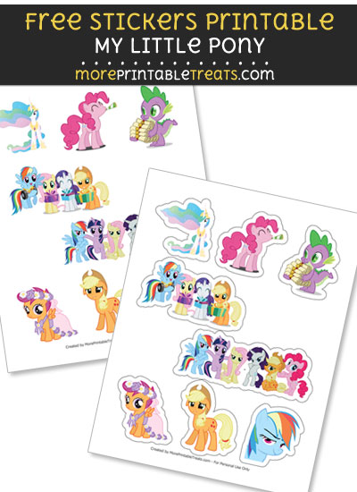 FREE My Little Pony Stickers Printable to Print at Home