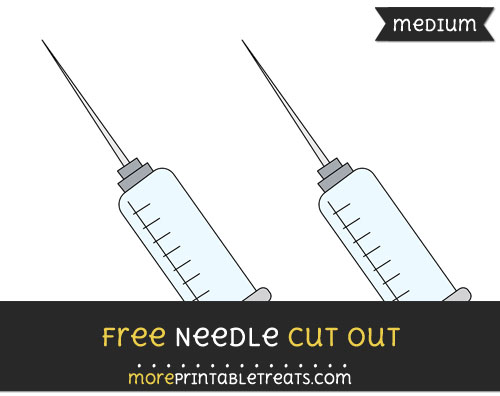 Free Needle Cut Out - Medium Size Printable