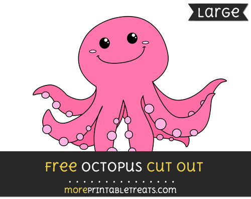 Free Octopus Cut Out - Large size printable