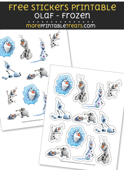 FREE Olaf Frozen Sticker Sheet to Print at Home