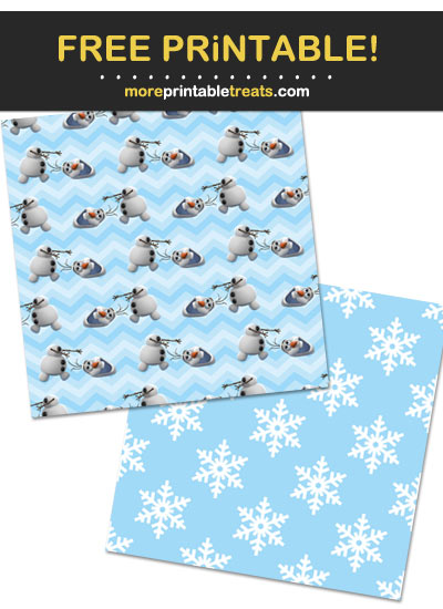 Free Printable Olaf Snowman Pattern Paper