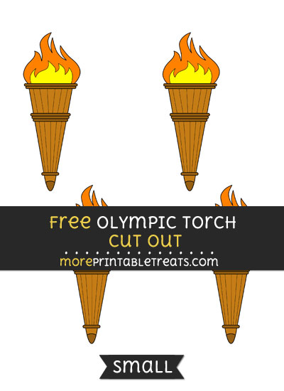 Free Olympic Torch Cut Out - Small Size Printable