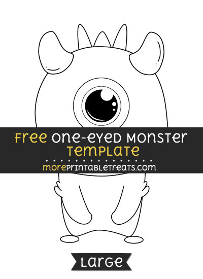 Free One Eyed Monster Template - Large