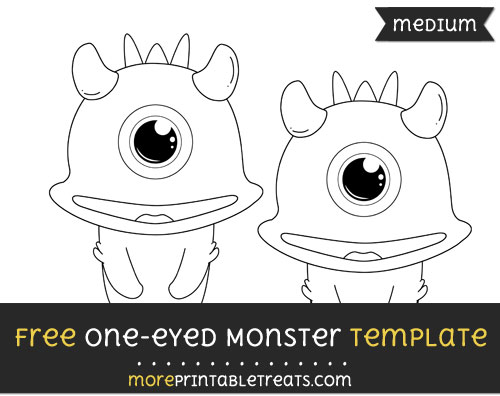 Free One Eyed Monster Template - Medium