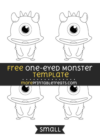 Free One Eyed Monster Template - Small