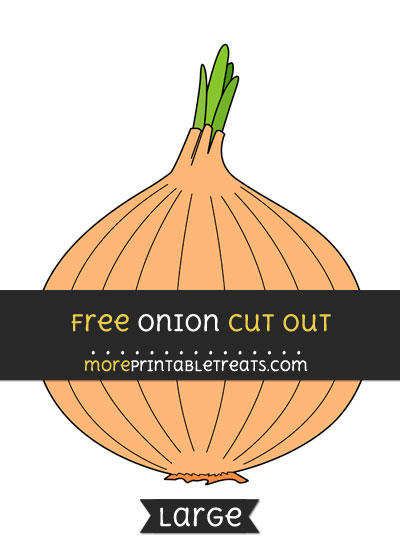 Free Onion Cut Out - Large size printable