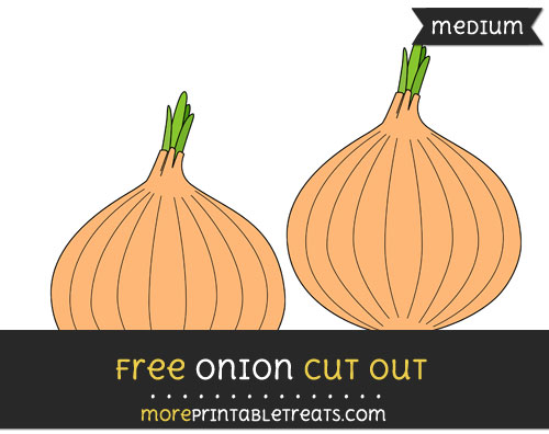 Free Onion Cut Out - Medium Size Printable