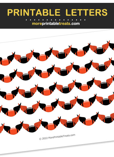 Free Printable Orange and Black Football Borders for Scrapbooks, Bulletin Boards, and Sign Decorating - Go Bengals!