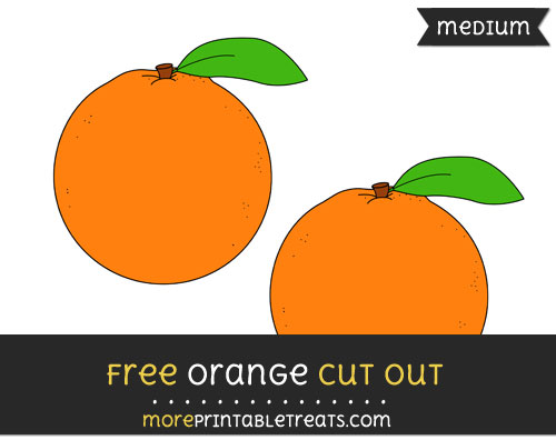 Free Orange Cut Out - Medium Size Printable