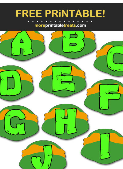 Free Printable Orange Ninja Turtles-Inspired Banner Letters for DIY Banner