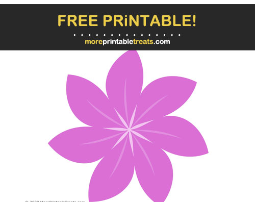 Free Printable Orchid Purple Flower Cut Out