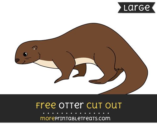 Free Otter Cut Out - Large size printable