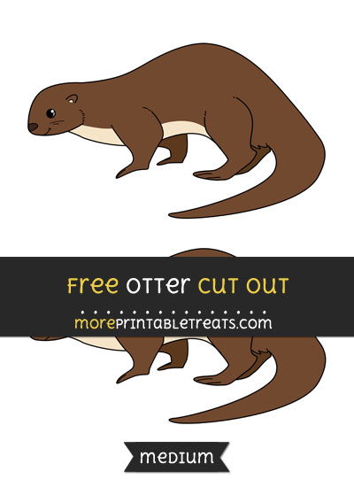 Free Otter Cut Out - Medium Size Printable