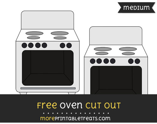 Free Oven Cut Out - Medium Size Printable