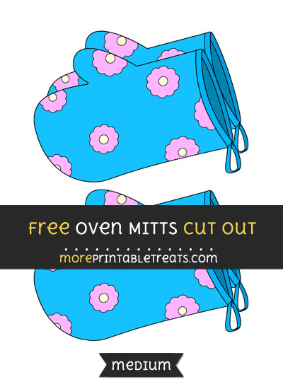 Free Oven Mitts Cut Out - Medium Size Printable