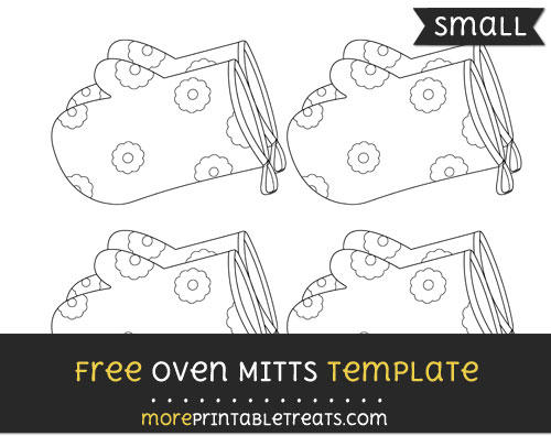 Free Oven Mitts Template - Small