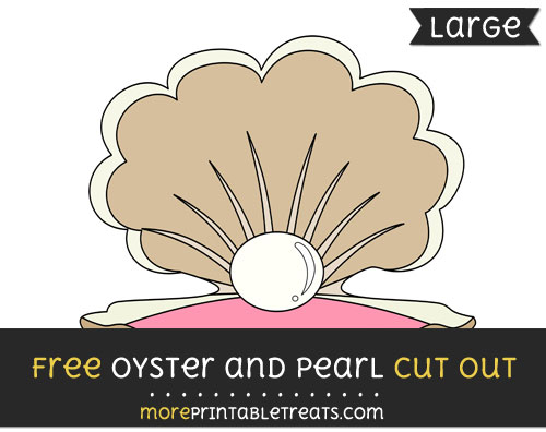Free Oyster And Pearl Cut Out - Large size printable
