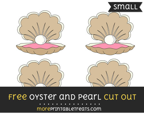 Free Oyster And Pearl Cut Out - Small Size Printable