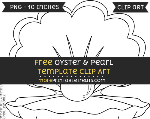 Free Oyster And Pearl Template - Clipart