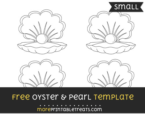 Free Oyster And Pearl Template - Small