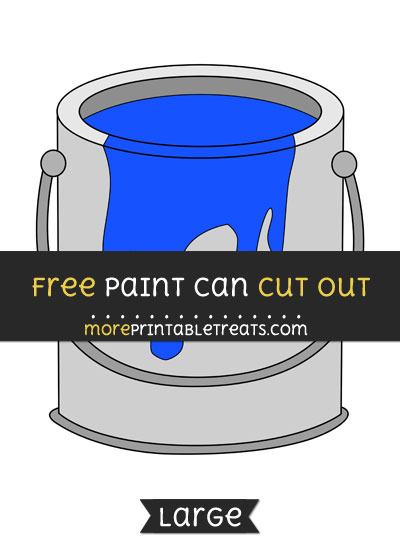 Free Paint Can Cut Out - Large size printable
