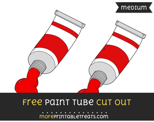 Free Paint Tube Cut Out - Medium Size Printable