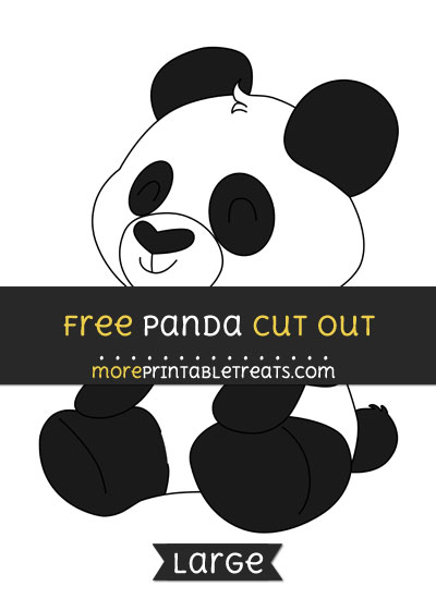 Free Panda Cut Out - Large size printable