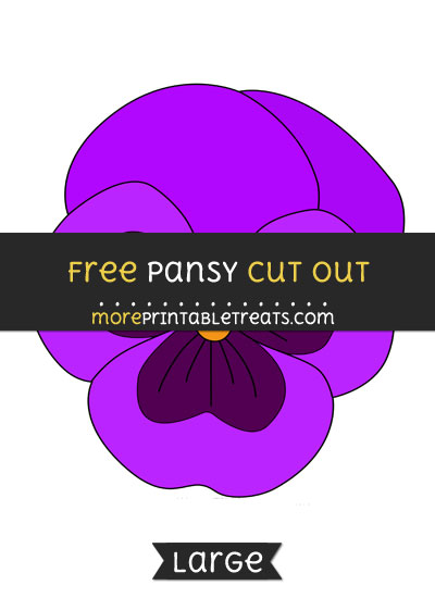 Free Pansy Cut Out - Large size printable