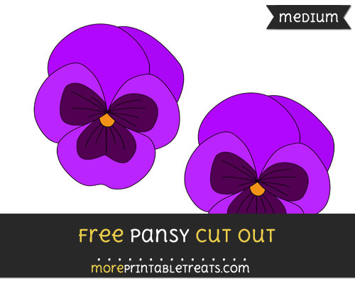 Free Pansy Cut Out - Medium Size Printable