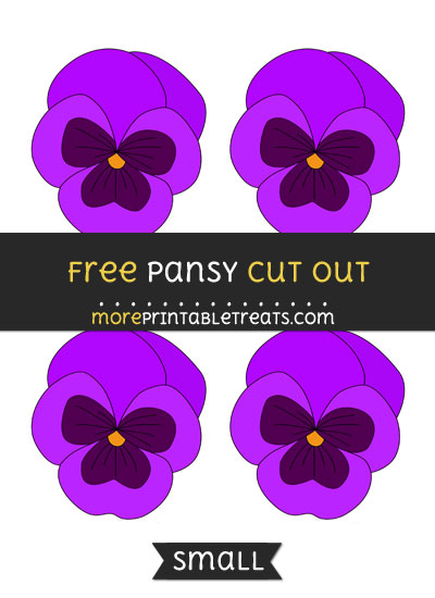 Free Pansy Cut Out - Small Size Printable