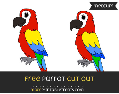 Free Parrot Cut Out - Medium Size Printable