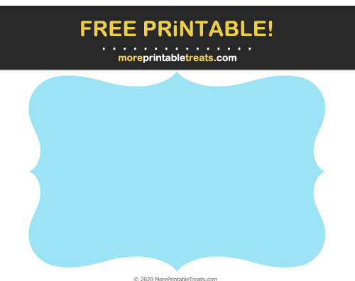 Free Printable Pastel Aqua Blue Curvy Label Cut Out