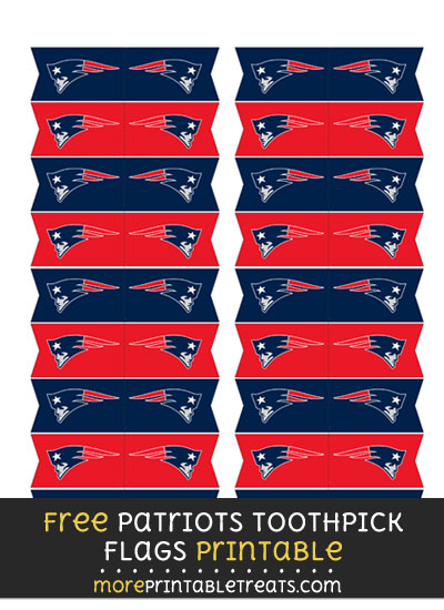 Free New England Patriots Toothpick Flags