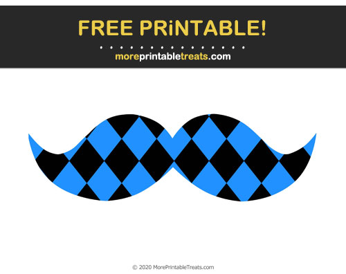 Free Printable Patterned Moustache Cut Out