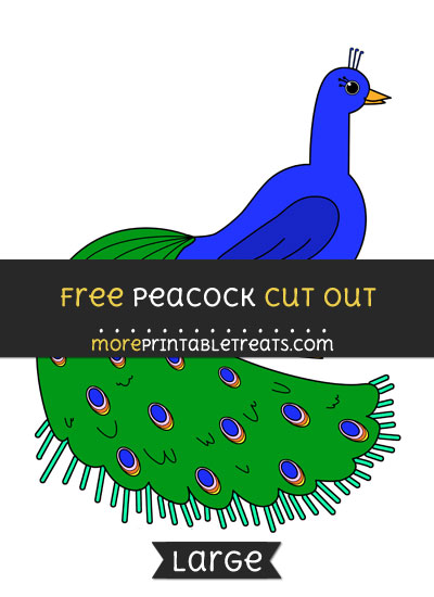 Free Peacock Cut Out - Large size printable