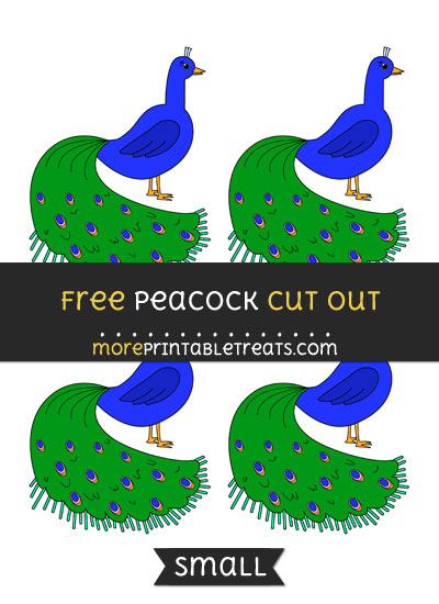 Free Peacock Cut Out - Small Size Printable