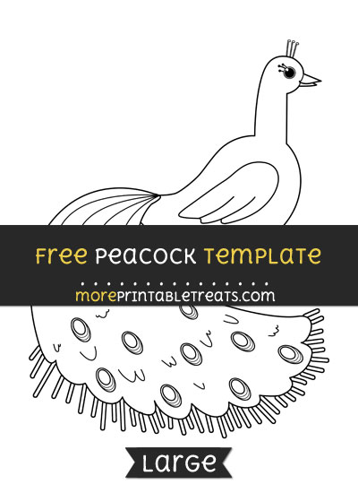 Free Peacock Template - Large