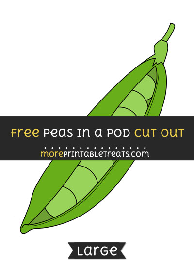 Free Peas In A Pod Cut Out - Large size printable