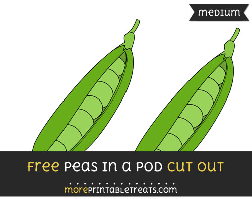 Free Peas In A Pod Cut Out - Medium Size Printable