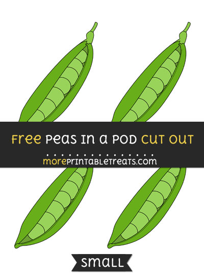 Free Peas In A Pod Cut Out - Small Size Printable