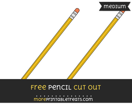 Free Pencil Cut Out - Medium Size Printable