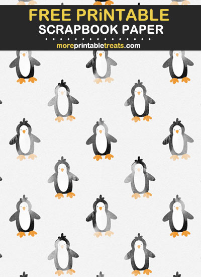 Free Printable Penguin Scrapbook Paper