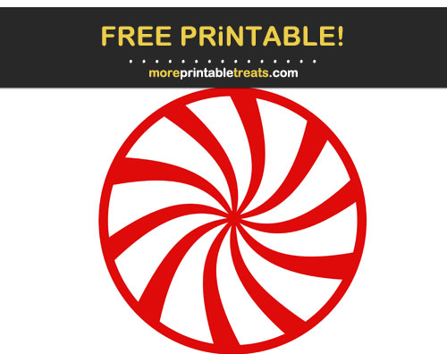 Free Printable Peppermint Candy Cut Out